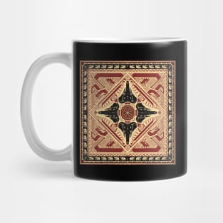 Etnic Elephant Pattern Vintage Retro Artwork Mug